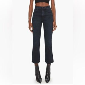 Mother The Hustler Frayed High Waist Ankle Jeans